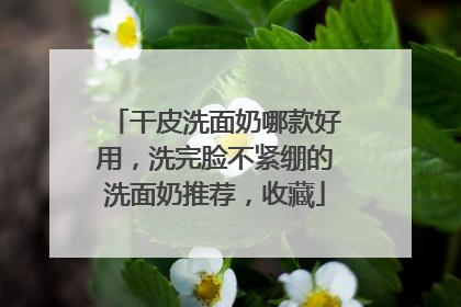 干皮洗面奶哪款好用，洗完脸不紧绷的洗面奶推荐，收藏