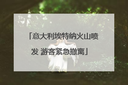 意大利埃特纳火山喷发 游客紧急撤离