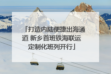 打造内陆便捷出海通道 新乡首班铁海联运定制化班列开行