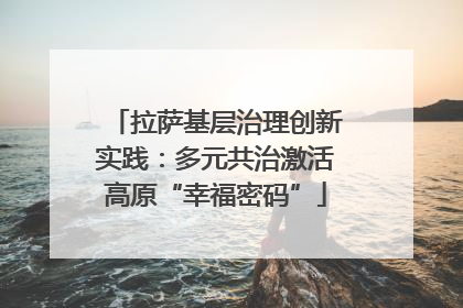 拉萨基层治理创新实践：多元共治激活高原“幸福密码”