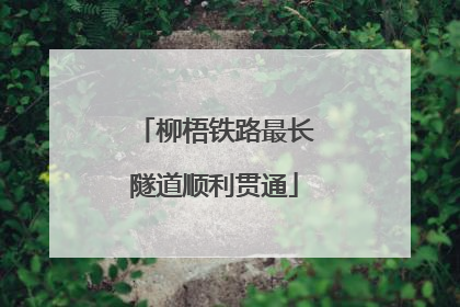柳梧铁路最长隧道顺利贯通