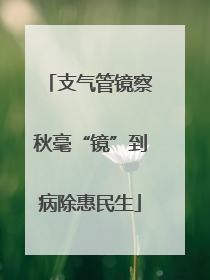 支气管镜察秋毫“镜”到病除惠民生