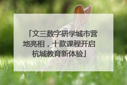 文三数字研学城市营地亮相，十款课程开启杭城教育新体验