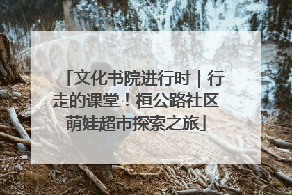 文化书院进行时｜行走的课堂！桓公路社区萌娃超市探索之旅