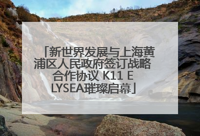 新世界发展与上海黄浦区人民政府签订战略合作协议 K11 ELYSEA璀璨启幕