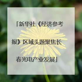 新华社《经济参考报》区域头题聚焦长春光电产业发展
