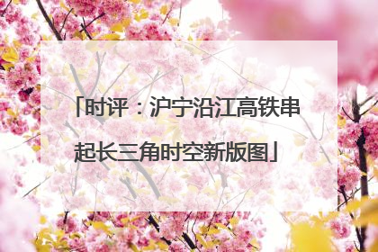 时评：沪宁沿江高铁串起长三角时空新版图