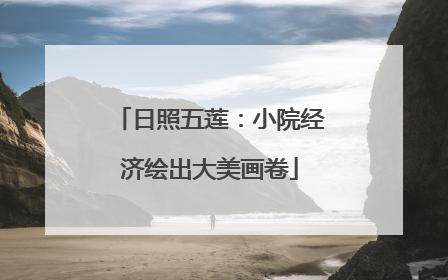 日照五莲：小院经济绘出大美画卷