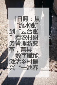 日照：从“流水账”到“云台账”看农村财务管理新变革，莒县——数字赋能激活乡村振兴“一池春水”
