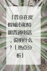 普京在度假城市和特朗普通电话，说明什么？丨热点分析