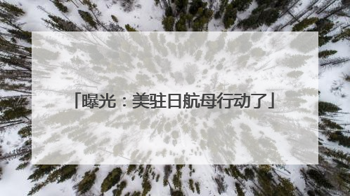曝光：美驻日航母行动了