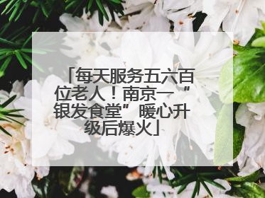 每天服务五六百位老人！南京一“银发食堂”暖心升级后爆火