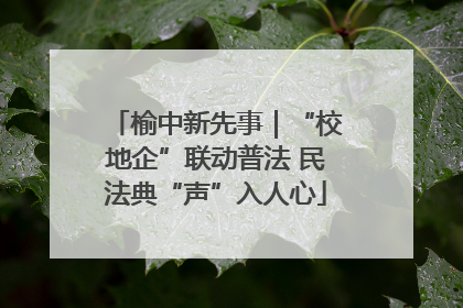 榆中新先事｜“校地企”联动普法 民法典“声”入人心