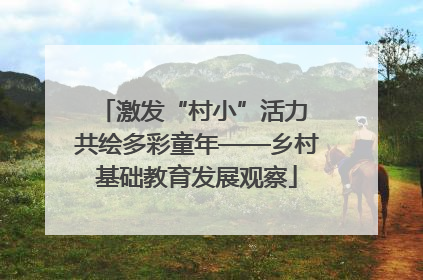 激发“村小”活力 共绘多彩童年——乡村基础教育发展观察
