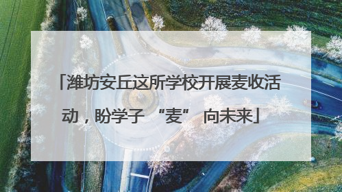 潍坊安丘这所学校开展麦收活动，盼学子 “麦” 向未来