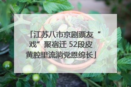 江苏八市京剧票友“戏”聚宿迁 52段皮黄腔里流淌党恩绵长