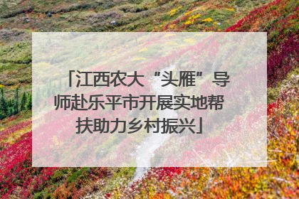 江西农大“头雁”导师赴乐平市开展实地帮扶助力乡村振兴