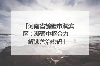 河南省鹤壁市淇滨区：凝聚中枢合力 解锁善治密码