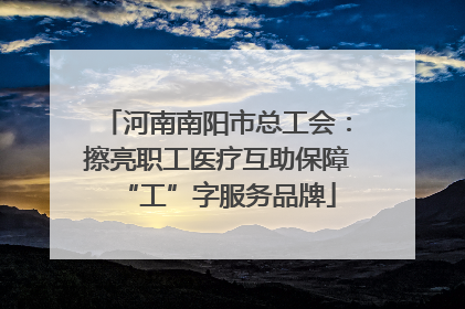 河南南阳市总工会：擦亮职工医疗互助保障“工”字服务品牌