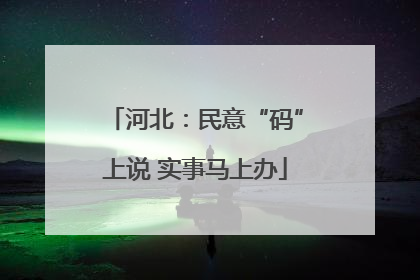 河北：民意“码”上说 实事马上办