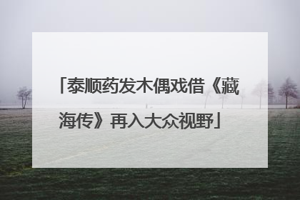 泰顺药发木偶戏借《藏海传》再入大众视野