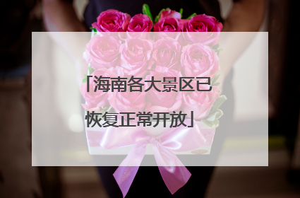 海南各大景区已恢复正常开放