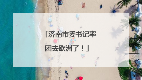 济南市委书记率团去欧洲了！