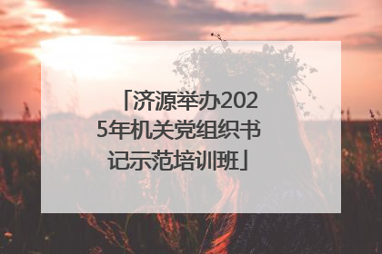 济源举办2025年机关党组织书记示范培训班