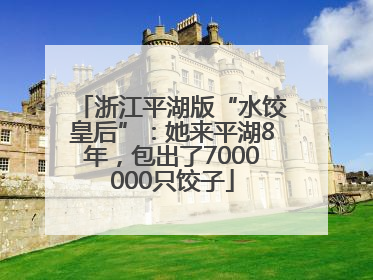 浙江平湖版“水饺皇后”：她来平湖8年，包出了7000000只饺子