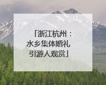 浙江杭州：水乡集体婚礼引游人观赏