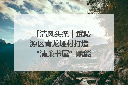 清风头条｜武陵源区青龙垭村打造“清廉书屋”赋能乡村振兴新风尚