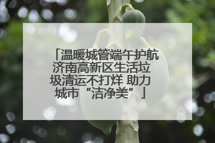 温暖城管端午护航 济南高新区生活垃圾清运不打烊 助力城市“洁净美”
