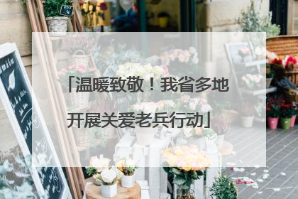 温暖致敬！我省多地开展关爱老兵行动