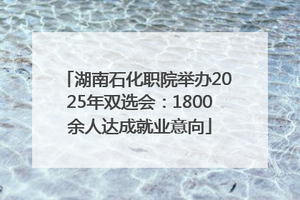 湖南石化职院举办2025年双选会：1800余人达成就业意向