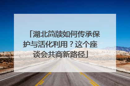 湖北简牍如何传承保护与活化利用？这个座谈会共商新路径