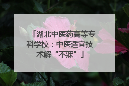 湖北中医药高等专科学校：中医适宜技术解“不寐”