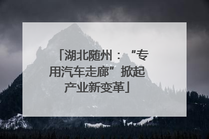 湖北随州：“专用汽车走廊”掀起产业新变革