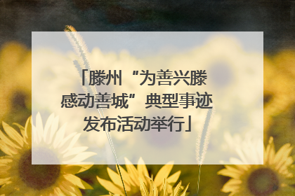 滕州“为善兴滕 感动善城”典型事迹发布活动举行