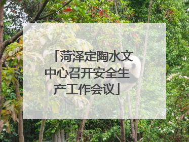 菏泽定陶水文中心召开安全生产工作会议