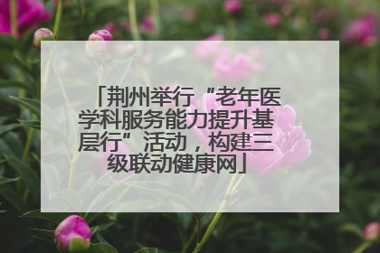 荆州举行“老年医学科服务能力提升基层行”活动，构建三级联动健康网
