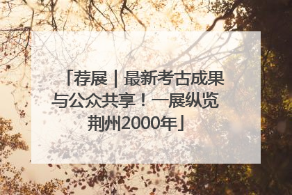 荐展｜最新考古成果与公众共享！一展纵览荆州2000年