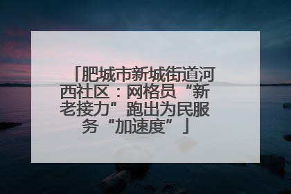 肥城市新城街道河西社区：网格员“新老接力”跑出为民服务“加速度”
