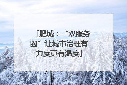 肥城：“双服务圈”让城市治理有力度更有温度