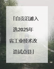 自贡沿滩入选2025年省工业技术改造试点县