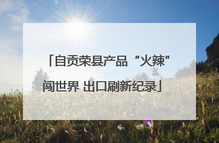 自贡荣县产品“火辣”闯世界 出口刷新纪录
