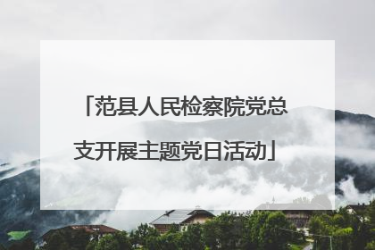 范县人民检察院党总支开展主题党日活动