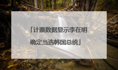 计票数据显示李在明确定当选韩国总统
