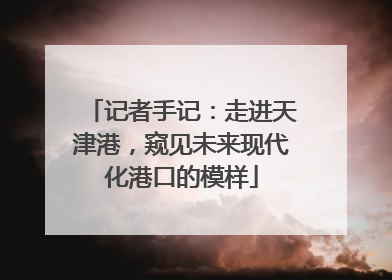 记者手记：走进天津港，窥见未来现代化港口的模样
