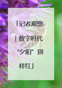 记者观察｜数字时代“夕阳”别样红