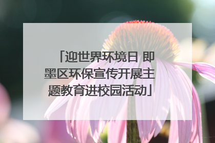 迎世界环境日 即墨区环保宣传开展主题教育进校园活动